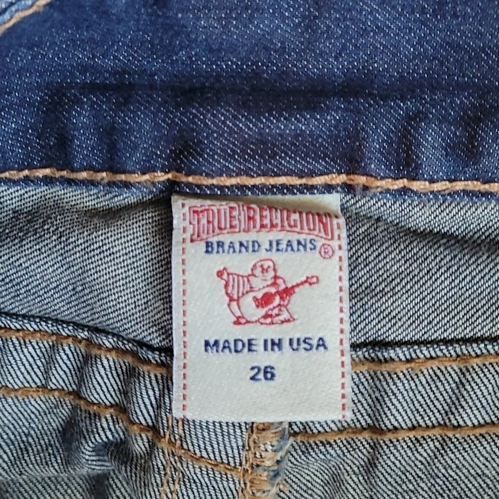 True Religion Abby fray hem denim skirt
